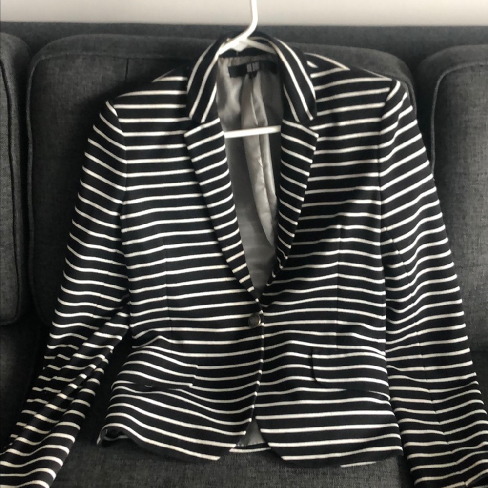 Black & White striped blazer